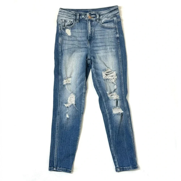 KanCan Ultra High Rise Ankle Skinny Distressed Jeans Size 27 - Picture 1 of 10